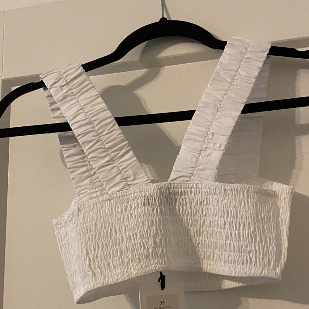 Rachel Parcell Ivory Smocked Tank Top - Picture 4 of 5